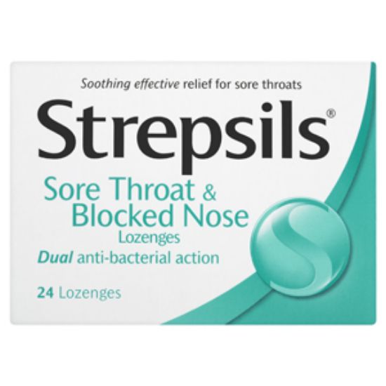 Picture of STREPSILS Sore Throat Blocked Nose x12